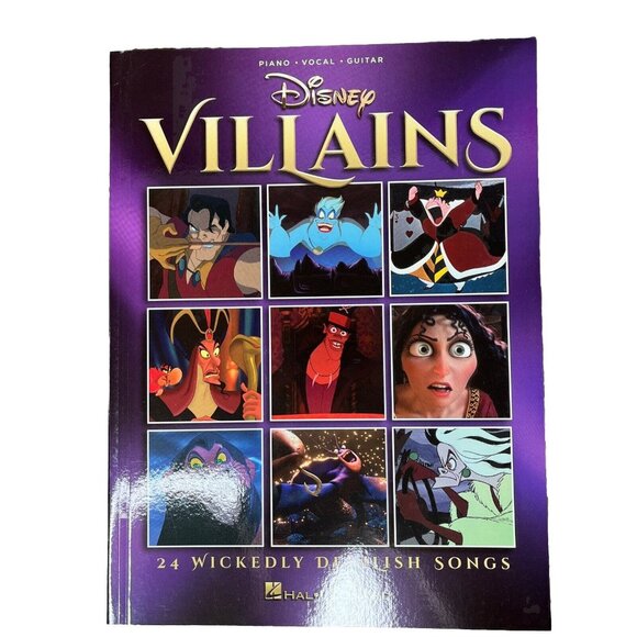 Disney Villains Sheet Music 24 Wickedly Devilish Songs Piano Vocal Hal Leonard - Picture 1 of 5